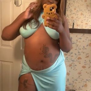 Light Blue two piece maxi skirt set